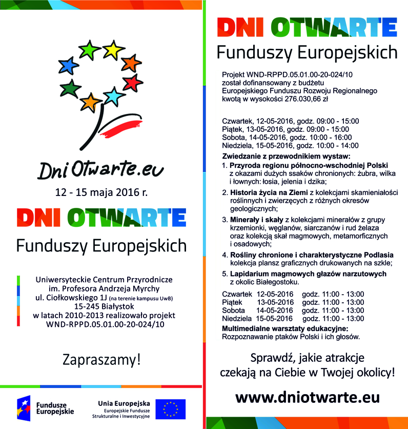 Dni Otwarte Funduszy Europejskich - plakat