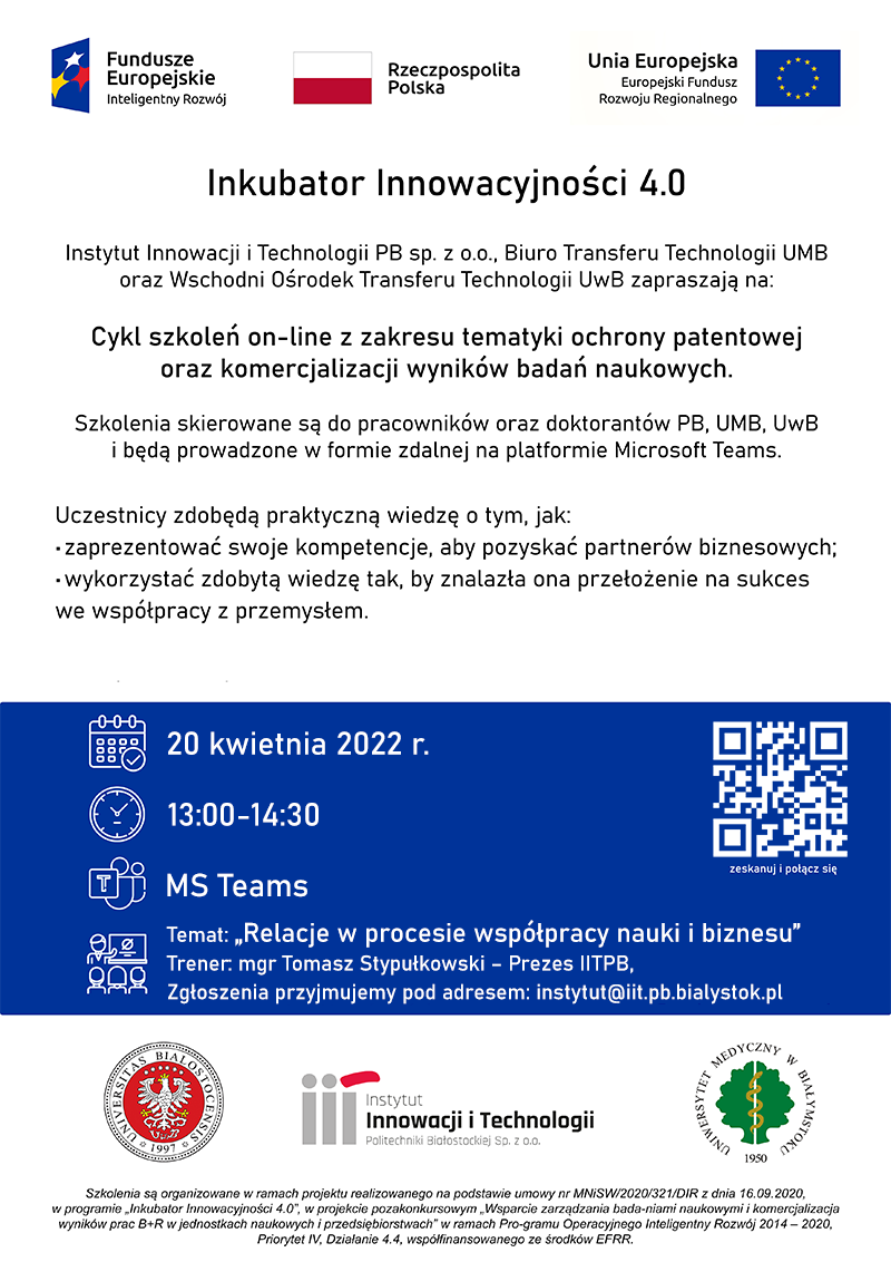 Inkubator Innowacyjności 4.0 - plakat