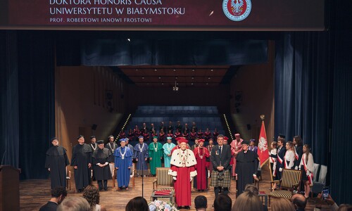 Uroczystość nadania tytułu doktora honoris causa Uniwersytetu w Białymstoku Robertowi I. Frostowi