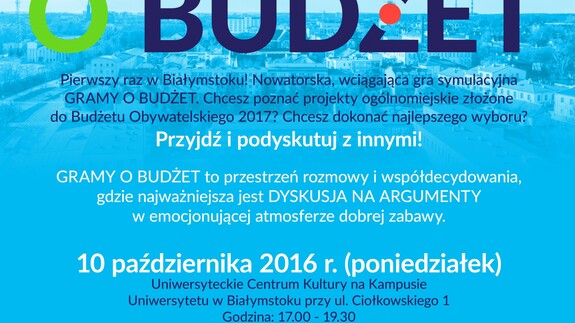 Gramy o budżet!