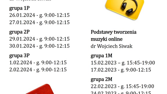 Warsztaty online - plakat - Wydział Studiów Kulturowych