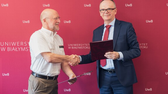 prof. dr hab. Robert Ciborowski oraz Tadeusz Wilczyński 