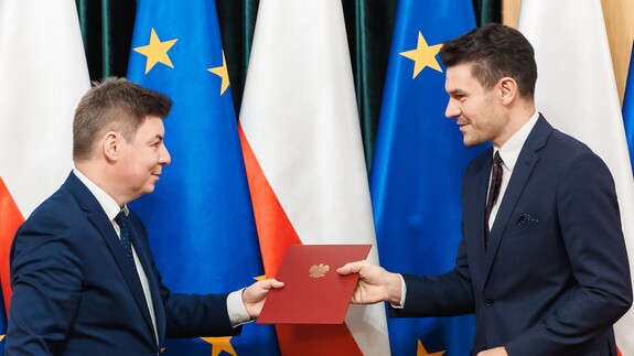 Minister Jan Grabiec i dr Łukasz Kiszkiel