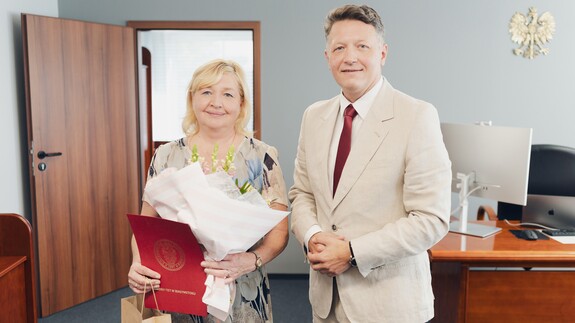 Bernadetta Sikora i prof. Mariusz Popławski