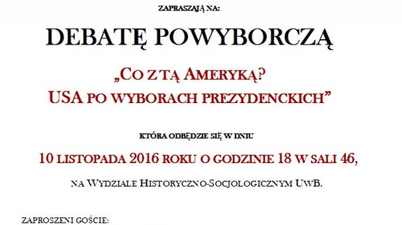 Co z tą Ameryką? USA po wyborach prezydenckich - debata powyborcza
