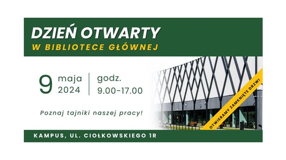 Dzień Otwarty w siedzibie Biblioteki Uniwersyteckiej przy ul. Ciołkowskiego