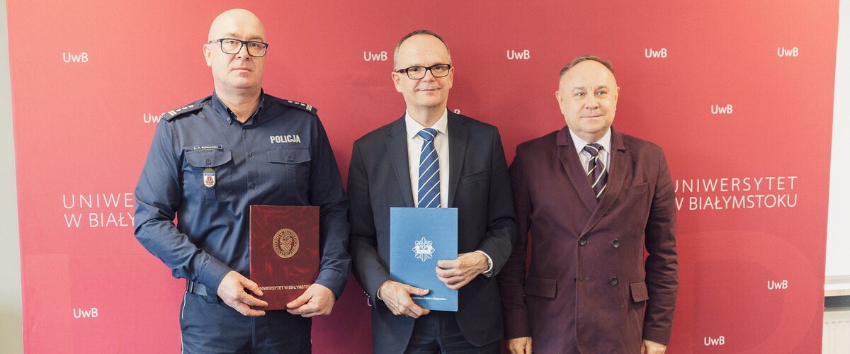 insp. Kamil Borkowski, prof. Robert Ciborowski, prof. UwB Jarosław Matwiejuk