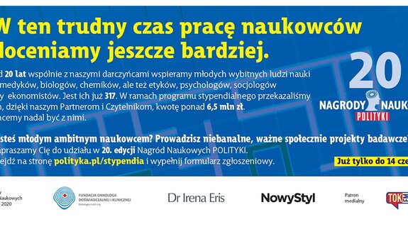 Nagrody Naukowe POLITYKI - zgłoszenia do 14 czerwca