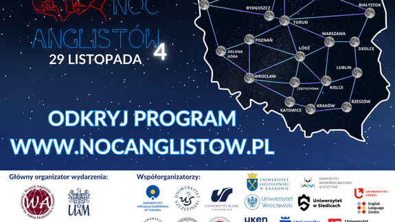 Noc Anglistów 2024 - plakat ogólnopolski